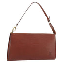 LOUIS VUITTON Epi Pochette Accessoires Pouch Brown M52953 LV Auth 193411-1