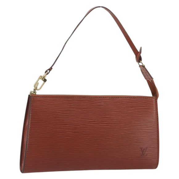 LOUIS VUITTON Epi Pochette Accessoires Pouch Brown M52953 LV Auth 193411