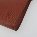 LOUIS VUITTON Epi Pochette Accessoires Pouch Brown M52953 LV Auth 193411-9