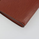 LOUIS VUITTON Epi Pochette Accessoires Pouch Brown M52953 LV Auth 193411-16