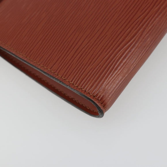 LOUIS VUITTON Epi Pochette Accessoires Pouch Brown M52953 LV Auth 193411