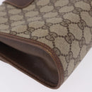 GUCCI GG Supreme Web Sherry Line Bag PVC Beige Gold 156 01 030 Auth 193414-15