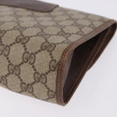 GUCCI GG Supreme Web Sherry Line Bag PVC Beige Gold 156 01 030 Auth 193414-16