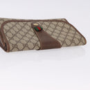 GUCCI GG Supreme Web Sherry Line Bag PVC Beige Gold 156 01 030 Auth 193414-5
