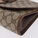 GUCCI GG Supreme Web Sherry Line Bag PVC Beige Gold 156 01 030 Auth 193414-14
