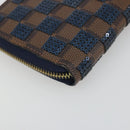 LOUIS VUITTON Damie Payette Zippy Wallet Long Wallet Blue N63172 LV Auth 193419V-17
