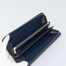 LOUIS VUITTON Damie Payette Zippy Wallet Long Wallet Blue N63172 LV Auth 193419V-8