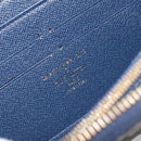 LOUIS VUITTON Damie Payette Zippy Wallet Long Wallet Blue N63172 LV Auth 193419V-9
