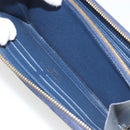 LOUIS VUITTON Damie Payette Zippy Wallet Long Wallet Blue N63172 LV Auth 193419V-19