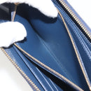 LOUIS VUITTON Damie Payette Zippy Wallet Long Wallet Blue N63172 LV Auth 193419V-10
