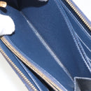 LOUIS VUITTON Damie Payette Zippy Wallet Long Wallet Blue N63172 LV Auth 193419V-21