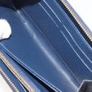 LOUIS VUITTON Damie Payette Zippy Wallet Long Wallet Blue N63172 LV Auth 193419V-23