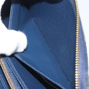 LOUIS VUITTON Damie Payette Zippy Wallet Long Wallet Blue N63172 LV Auth 193419V-24