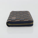 LOUIS VUITTON Damie Payette Zippy Wallet Long Wallet Blue N63172 LV Auth 193419V-3