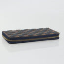 LOUIS VUITTON Damie Payette Zippy Wallet Long Wallet Blue N63172 LV Auth 193419V-5