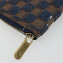 LOUIS VUITTON Damie Payette Zippy Wallet Long Wallet Blue N63172 LV Auth 193419V-15