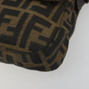 FENDI Zucca Canvas Mamma Baguette Shoulder Bag Brown Black Auth 193422V-14