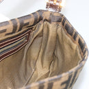 FENDI Zucca Canvas Mamma Baguette Shoulder Bag Brown Black Auth 193422V-22