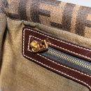 FENDI Zucca Canvas Mamma Baguette Shoulder Bag Brown Black Auth 193422V-24