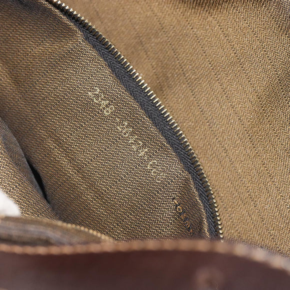 FENDI Zucca Canvas Mamma Baguette Shoulder Bag Brown Black Auth 193422V