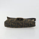 FENDI Zucca Canvas Mamma Baguette Shoulder Bag Brown Black Auth 193422V-5