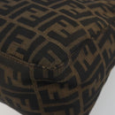 FENDI Zucca Canvas Mamma Baguette Shoulder Bag Brown Black Auth 193423V-12