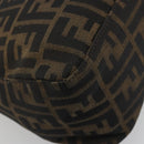 FENDI Zucca Canvas Mamma Baguette Shoulder Bag Brown Black Auth 193423V-13