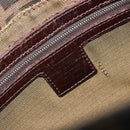 FENDI Zucca Canvas Mamma Baguette Shoulder Bag Brown Black Auth 193423V-18