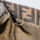 FENDI Zucca Canvas Mamma Baguette Shoulder Bag Brown Black Auth 193423V-22