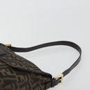 FENDI Zucca Canvas Mamma Baguette Shoulder Bag Brown Black Auth 193423V-8