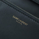 SAINT LAURENT Cassandra Angie Chain Shoulder Bag Leather Navy Gold Auth 193424M-16