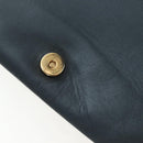 SAINT LAURENT Cassandra Angie Chain Shoulder Bag Leather Navy Gold Auth 193424M-17