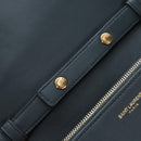 SAINT LAURENT Cassandra Angie Chain Shoulder Bag Leather Navy Gold Auth 193424M-18
