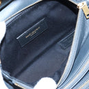 SAINT LAURENT Cassandra Angie Chain Shoulder Bag Leather Navy Gold Auth 193424M-23