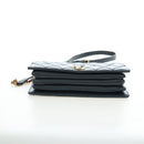 SAINT LAURENT Cassandra Angie Chain Shoulder Bag Leather Navy Gold Auth 193424M-9