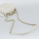 CHANEL Matelasse Chain Shoulder Bag Lamb Skin 2way White Gold CC Auth 193425SAM-9