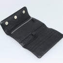 Chrome Hearts Wave4 3-Snap Quilted Long Wallet Leather Black Auth 193427SM-9