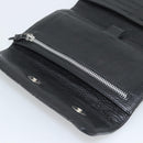 Chrome Hearts Wave4 3-Snap Quilted Long Wallet Leather Black Auth 193427SM-19