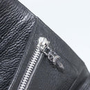 Chrome Hearts Wave4 3-Snap Quilted Long Wallet Leather Black Auth 193427SM-10
