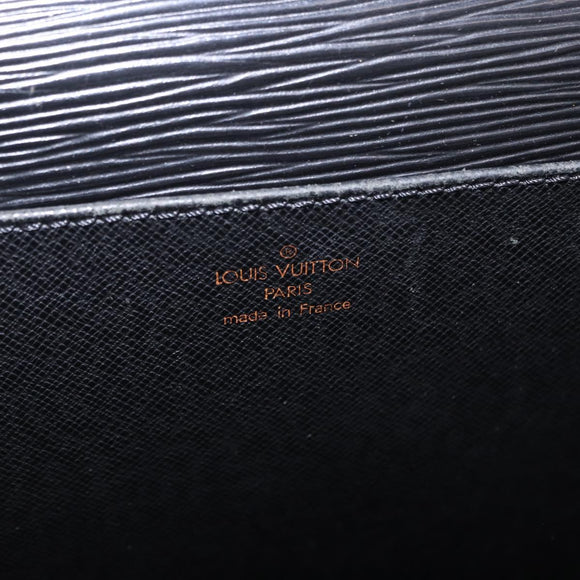LOUIS VUITTON Epi ServietteConseiller Business Bag Black M54422 LV Auth 193430