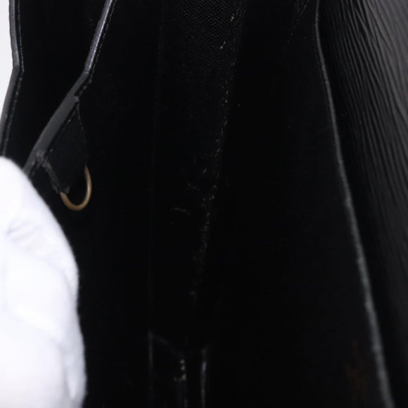 LOUIS VUITTON Epi ServietteConseiller Business Bag Black M54422 LV Auth 193430