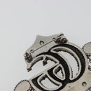 GUCCI GG Marmont Turquoise Brooch metal Silver Auth 193434M-10