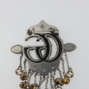 GUCCI GG Marmont Turquoise Brooch metal Silver Auth 193434M-6