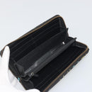 GUCCI GG Marmont Ghost Long Wallet Leather Black Gold 448087 Auth 193436A-14