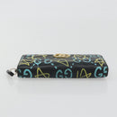 GUCCI GG Marmont Ghost Long Wallet Leather Black Gold 448087 Auth 193436A-7