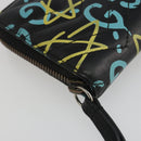 GUCCI GG Marmont Ghost Long Wallet Leather Black Gold 448087 Auth 193436A-9