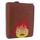 LOEWE × Studio Ghibli Anagram Calcifer Wallet Leather Brown Gold Auth 193437SAM-1