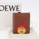 LOEWE × Studio Ghibli Anagram Calcifer Wallet Leather Brown Gold Auth 193437SAM-12
