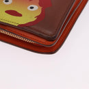 LOEWE × Studio Ghibli Anagram Calcifer Wallet Leather Brown Gold Auth 193437SAM-14