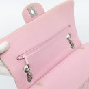 CHANEL Matelasse 25 Chain Shoulder Bag cotton Pink Silver CC Auth 193441-17